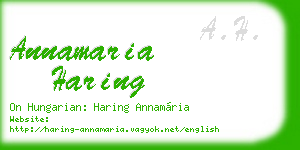 annamaria haring business card